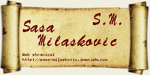 Saša Milašković vizit kartica